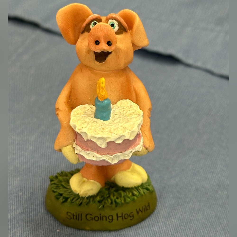 Pig Nodder Bobble Figurine Birthday Still Going Hog Wild Vintage Novelty Gift